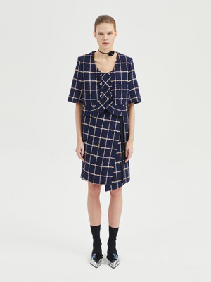 [Atelier] Checkered Tweed Midi Skirt_LFKAM24820NYX