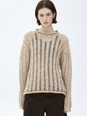 netting knit_beige