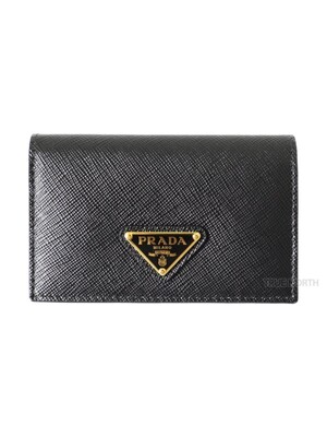 [프라다] 24SS 여성 1MC110 QHH F0002 사피아노 삼각 로고 카드 지갑 블랙