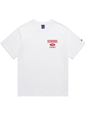 RUNING SMALL LOGO TEE (WHITE-RED)