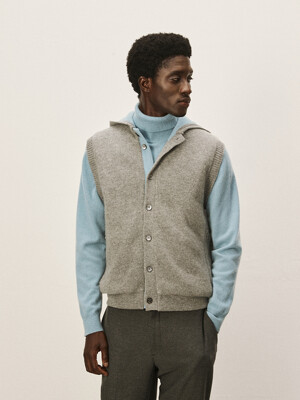 [Murray Allan]Fullcardigan Hoody  Slim Down Vest_M43MVT011MG