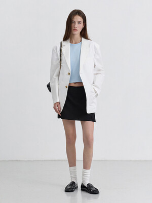 UNISEX CLASSIC LINEN JACKET WHITE_UDJA5B121WT