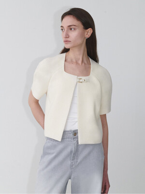 Short Sleeve Tweed Raglan Jacket SW5MJ209-CW
