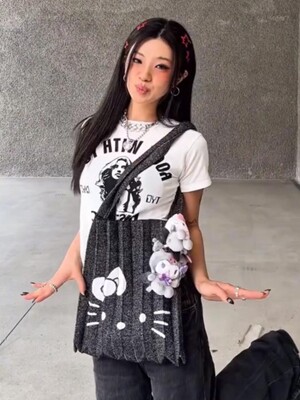 Lucky Pleats Knit M Starry Hello Kitty (ALL)