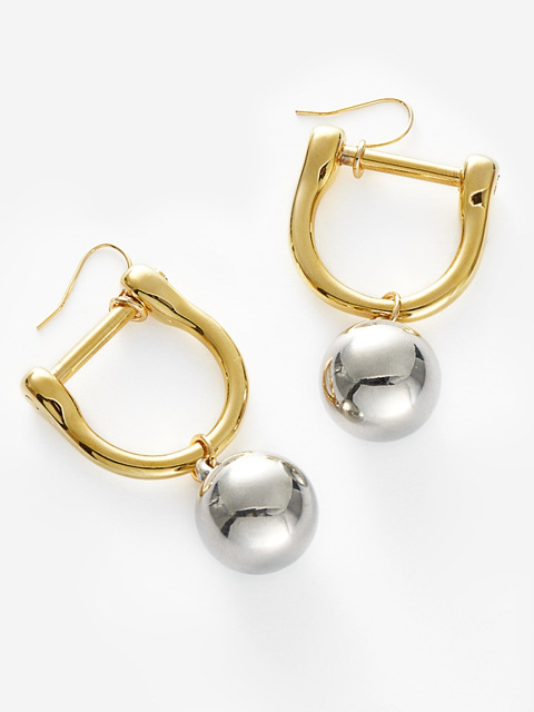 bold `drop` link earrings