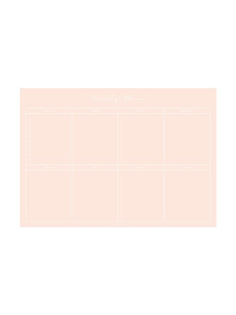 Weekly Planner Notepad - All Pink