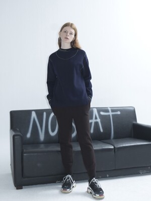 M8FT07A  LINE pullover NAVY