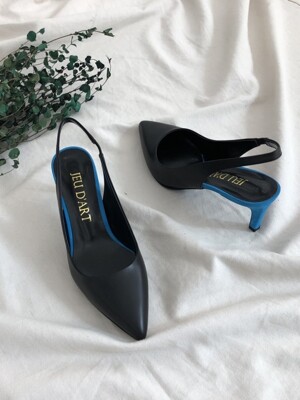 modern combi slingback heel black