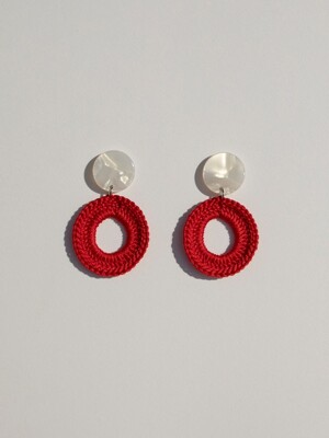 Retro drop circle earring