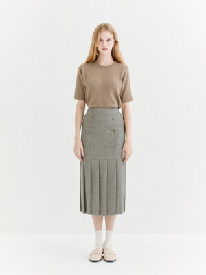 Mov pleats skirt -Mist mint