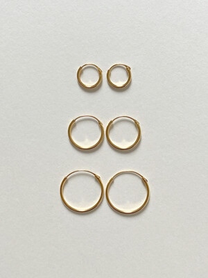 Simple Thin Ring Earring(gold)