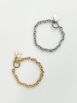 Texture Cable chain Bracelet (2color)