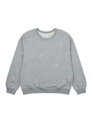P_LABEL 자수 스웨트 셔츠 MW2SE054_GRY