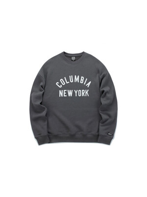 CU NY OVERFIT FLEECE SWEATSHIRTS 차콜