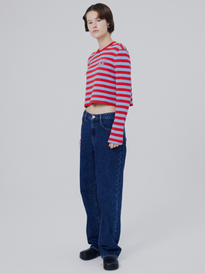 Relaxed fit denim pants - BLUE (HSPA2DH73B2)