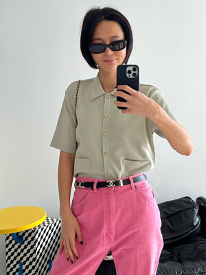 [리퍼브]Button Up Crop Cardigan