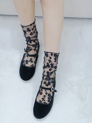 [선물포장]flower wave socks 2colors