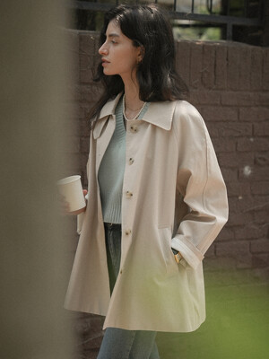 Mac half trench coat(Light beige)