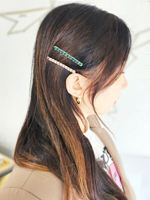 Cubic chain Hair Point pin