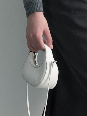 CREPE MINI BAG, WHITE