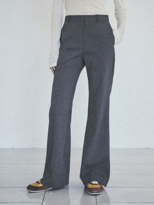 [Essential]Semi Boot-cut Slacks_CTB516(Charcoal)