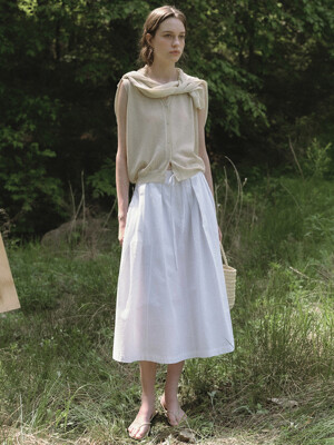 Matilda Pleats Skirt (Ivory)