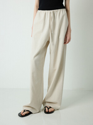 Relaxed linen pants_natural