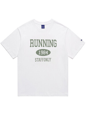 RUNING BIG LOGO TEE (WHITE-OLIVE)