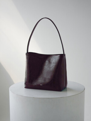 FOUR POCKET SHOULDER BAG - DARK BROWN