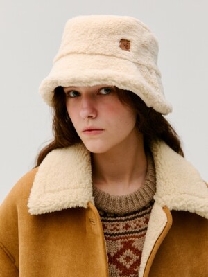 shearing bucket hat - ivory