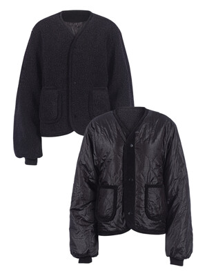 REVERSIBLE QUILTING JACKET_Black