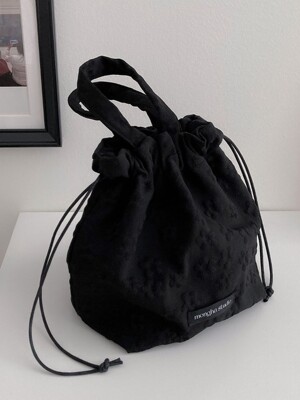Jacquard Flower Bucket bag_BLACK