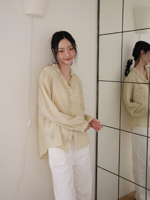 curly blouse olive