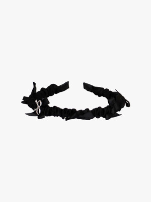 WRINKLE RIBBON HAIRBAND_BLACK