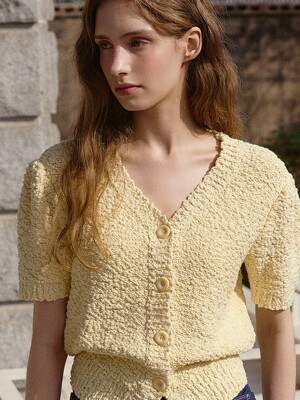 PUFF V-NECK CARDIGAN (2COLOR)