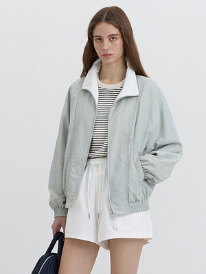 UNISEX BLOCKING WIND BREAKER LIGHT KHAKI_UDJU5B121K1
