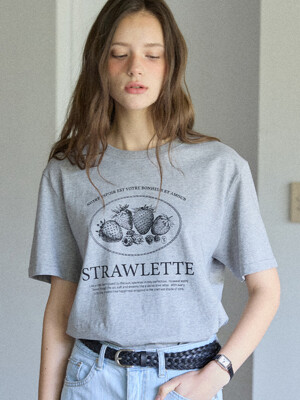 Strawlette T-shirt - Melange grey
