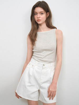 Sia Pin Stripe Sleeveless_IVORY(W25-TP27)