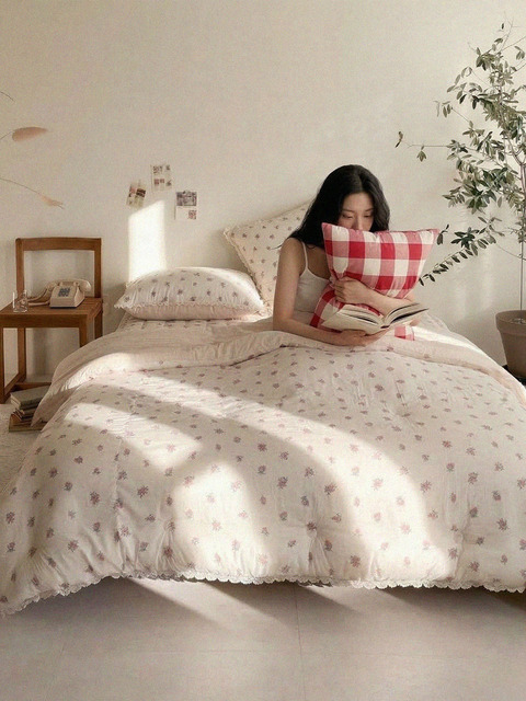 마리엔젤 프리미엄 먼지없는 알러지케어 옥수수솜 로즈힐 쁘띠토숀 텐셀 모달100 차렵이불 3종 풀세트 10%