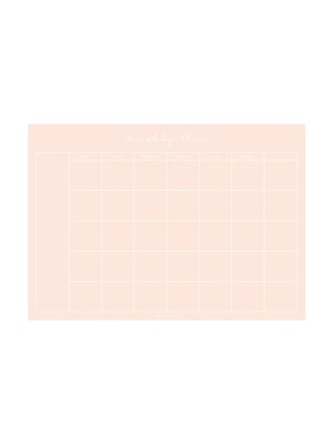 Monthly Planner Notepad - All Pink