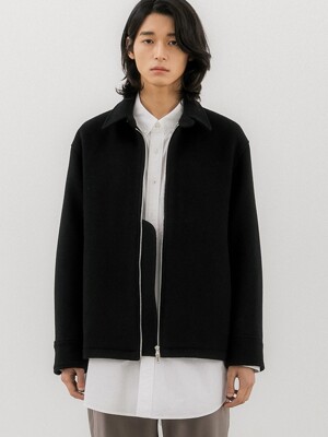 CHILLY WEATHER WOOL DRIZZLER JACKET BLACK