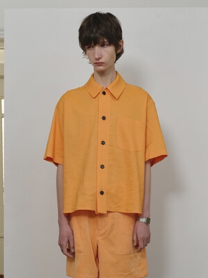 CROP S/S SHIRT TANGERINE