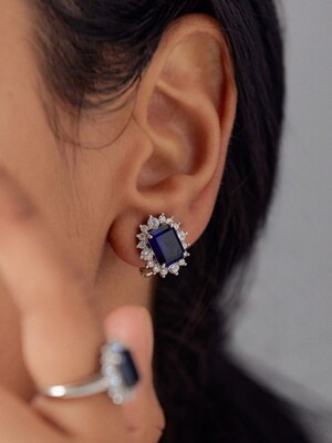 빅토리아 블루 클러스터 귀걸이 (Victoria Blue Cluster Earrings)