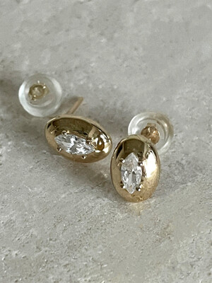 14k Round Marquis Earrings