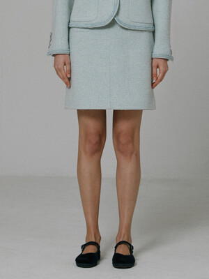 Maremma Tweed Skirt_Mint
