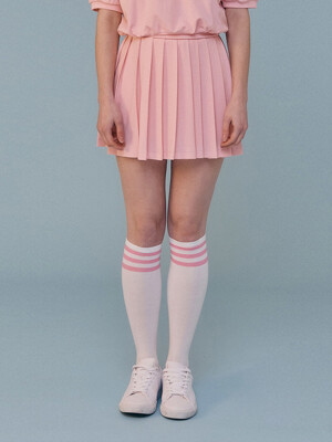 22SS.ver H Logo Pleated Tennis Skirt_Pink