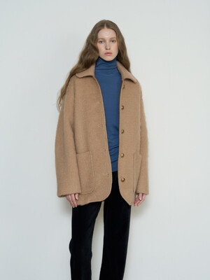 MOHAIR WOOL JACKET (BEIGE)