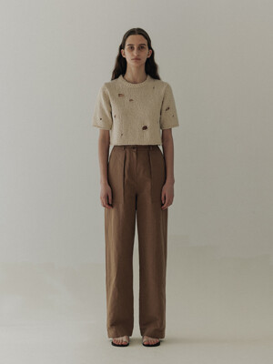 stitch pants (indian brown)
