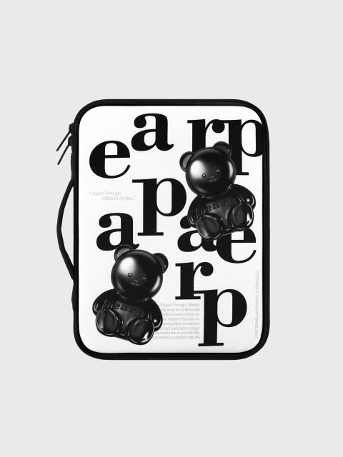 휴대폰/기기케이스 - 어프어프 (EARP EARP) - BLACK COVY OBJECT-WHITE(11인치 북파우치)