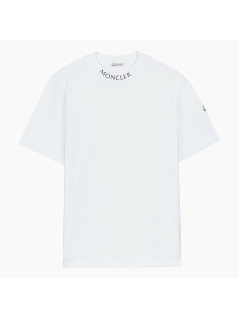 럭셔리어패럴 - 몽클레어 (MONCLER) - 22FW 몽클레어 로고 칼라 화이트 반팔 티셔츠 8C00040 8390T 001